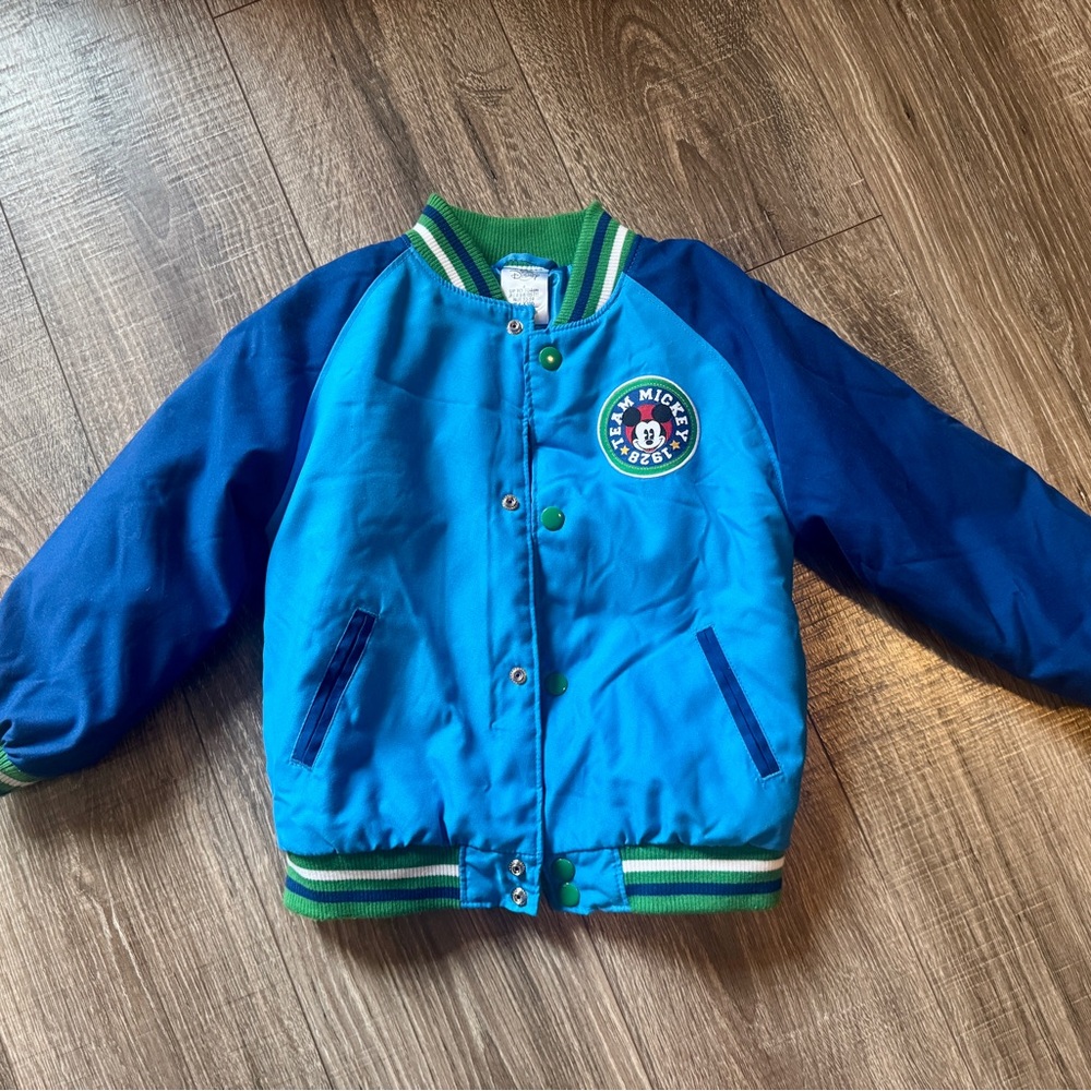 Disney Mickey Mouse Blue and Navy Puffer Jacket